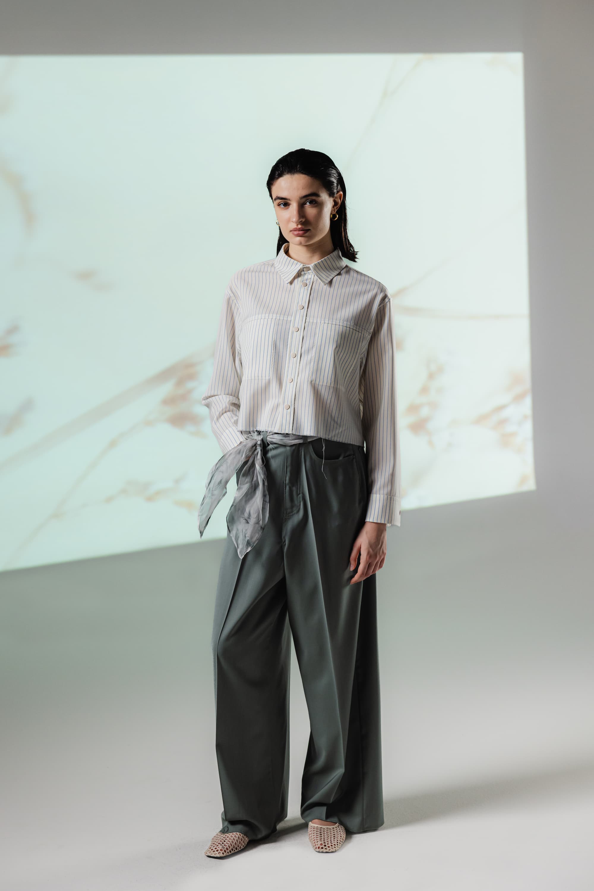 THELMA _ SAGE GREEN FIVE POCKETS